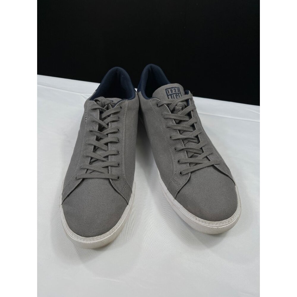 Lacoste Mens Grey Canvas Sneakers Size 12 SKU 7449